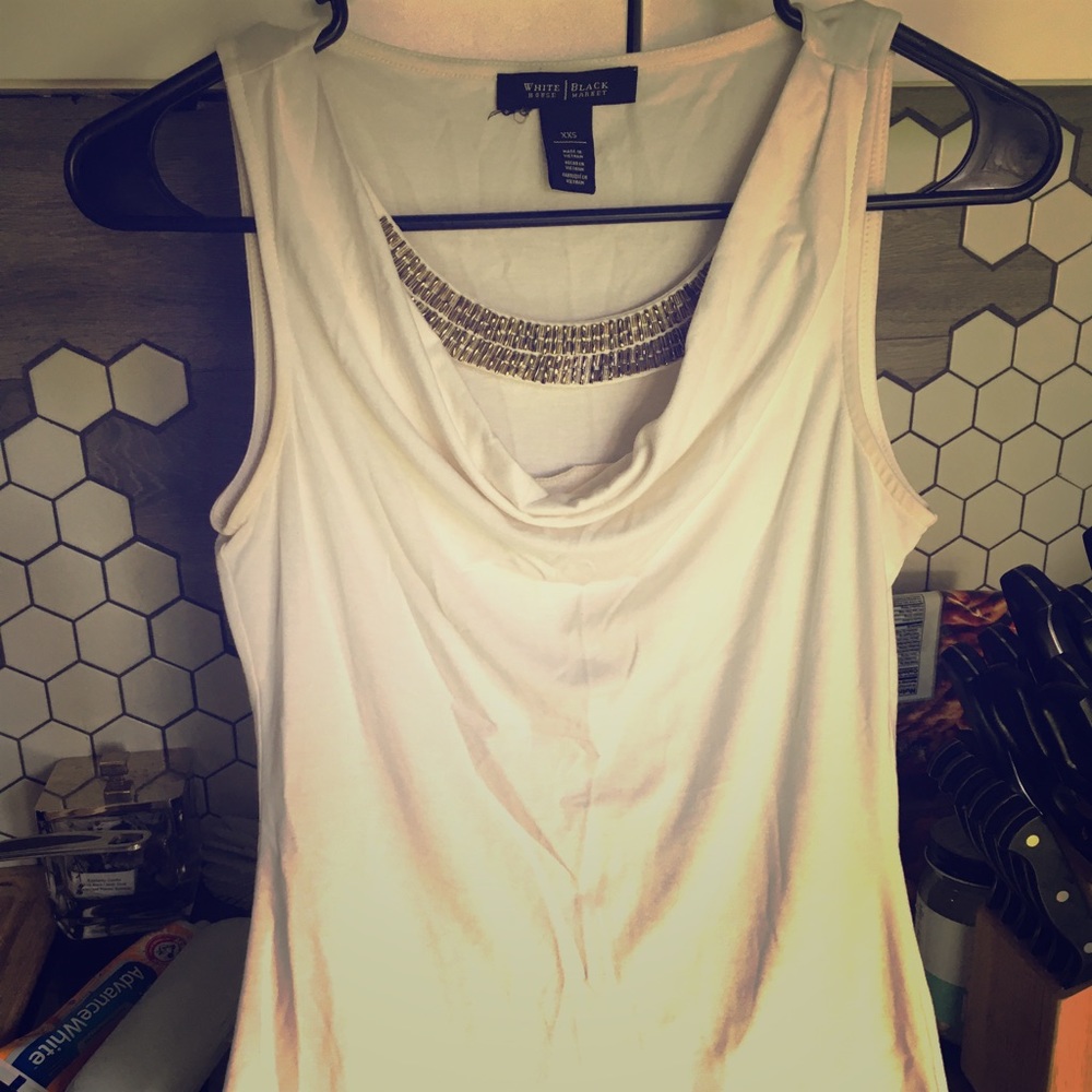 White House Black Market Cream top